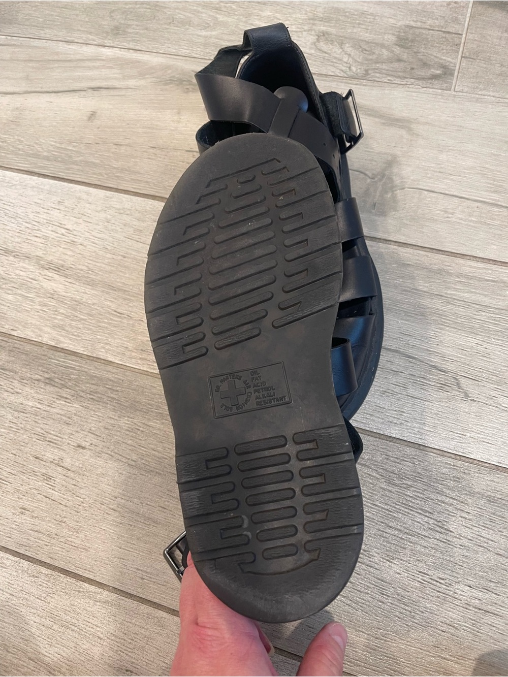 Dr. Martens Black Leather Woven Fisherman Sandals - Picture 7 of 7